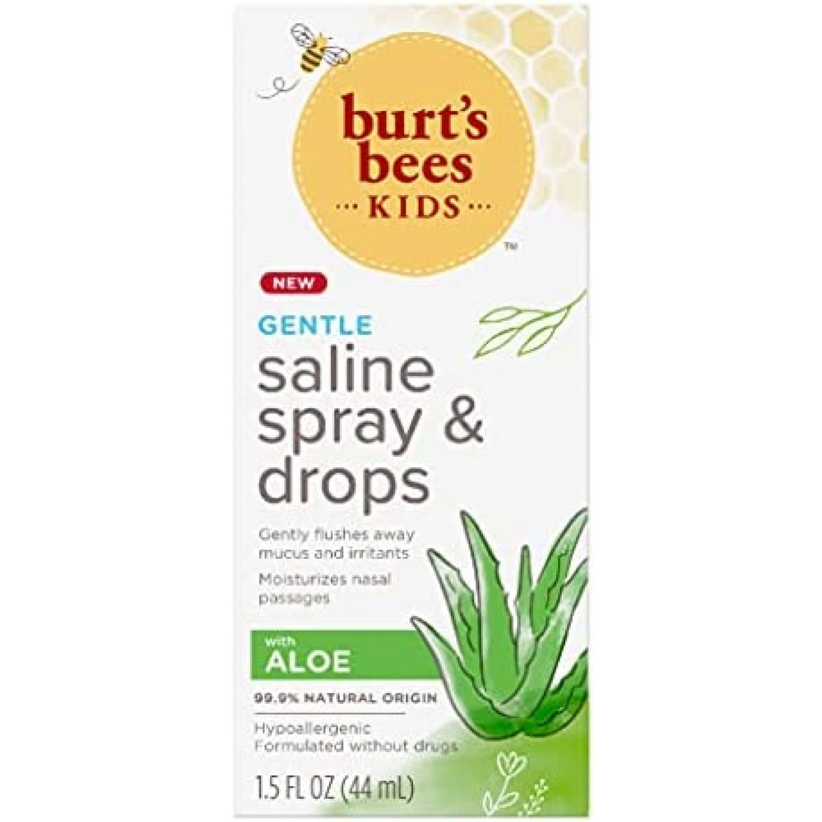 Burt's Bees Bees Kids Saline Spray And Drops, Hypoallergenic, Moisturizing, Flushes Away Mucus For Ages 3 Months And Up, 1.5 Fl Oz 3 Burt's Bees Bees Kids Saline Spray And Drops, Hypoallergenic, Moisturizing, Flushes Away Mucus For Ages 3 Months And Up, 1.5 Fl Oz