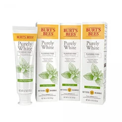 Burt's Bees Burt’s Bees Toothpaste, Natural Flavor, Fluoride-Free, Purely White, Zen Peppermint, 4.7 Oz, Pack Of 3