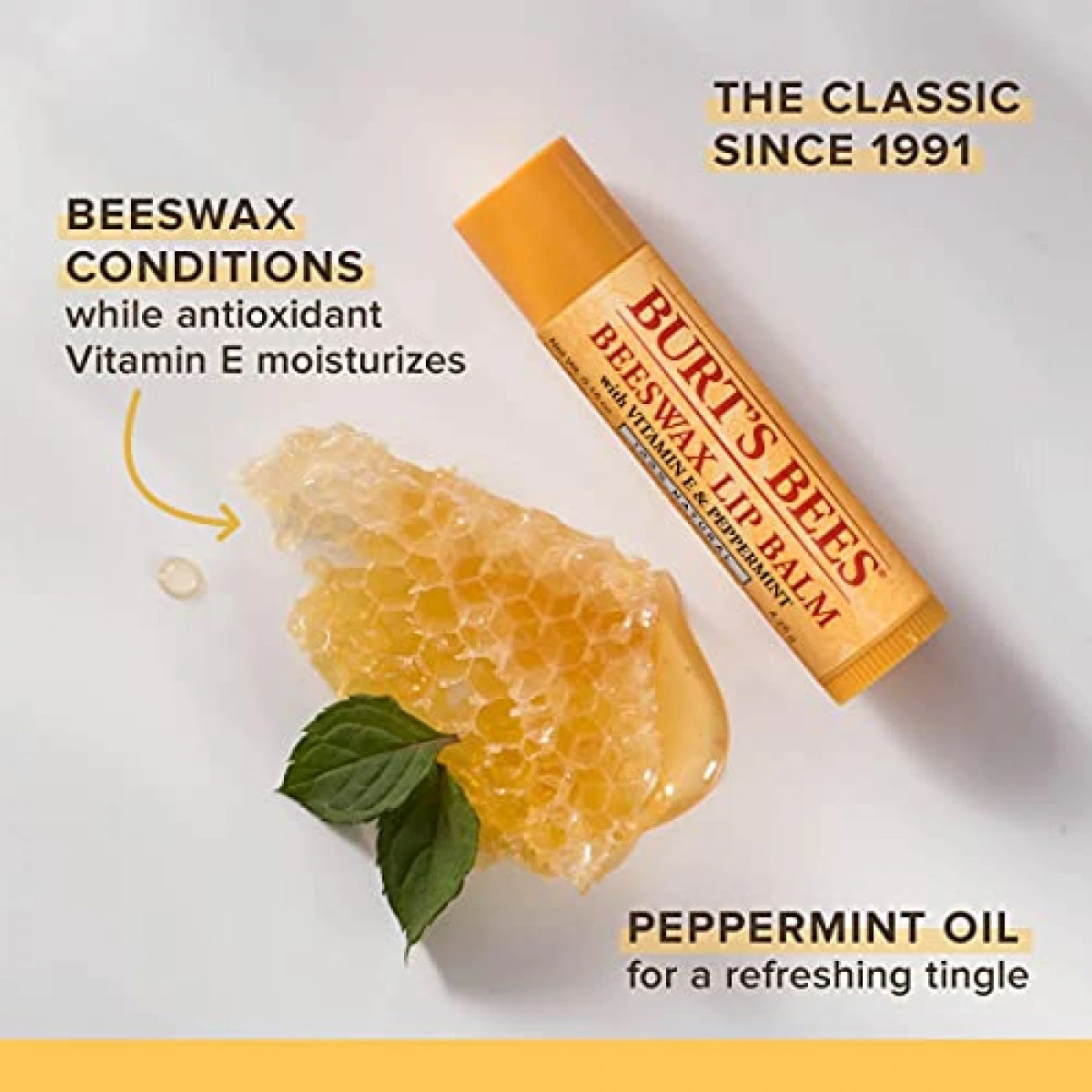 Burt's Bees Lip Balm, Moisturizing Lip Care, 100% Natural, Original Beeswax, Strawberry, Coconut & Pear, Vanilla Bean With Beeswax & Fruit Extracts (4 Pack) 4 Burt's Bees Lip Balm, Moisturizing Lip Care, 100% Natural, Original Beeswax, Strawberry, Coconut & Pear, Vanilla Bean With Beeswax & Fruit Extracts (4 Pack) - Image 2