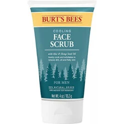 Burt's Bees Cooling Face Scrub With Aloe & Hemp For Men,White, 4 Oz