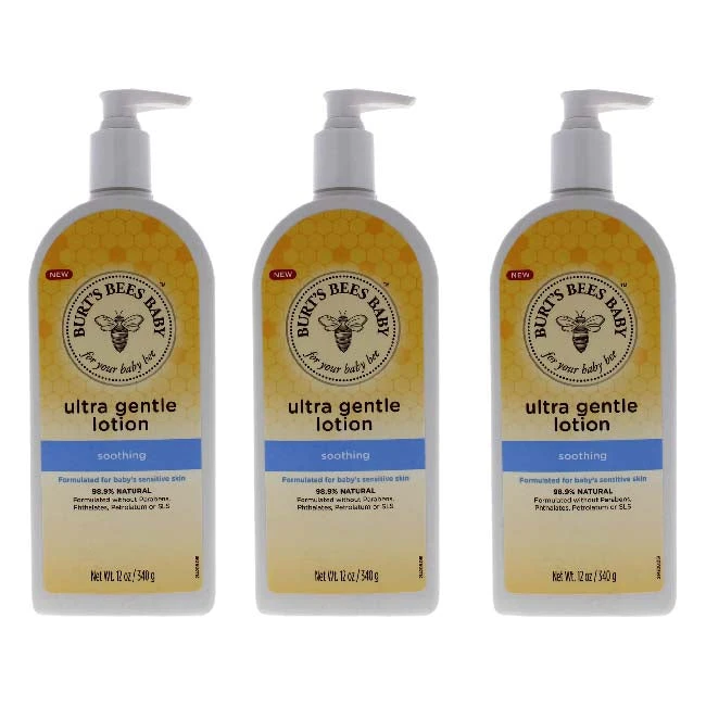 Burt's Bees Burts Bees Baby Ultra Gentle Lotion - Soothing By Burts Bees For Kids - 12 Oz Body Lotion - Pack Of 3 3 Burt's Bees Burts Bees Baby Ultra Gentle Lotion - Soothing By Burts Bees For Kids - 12 Oz Body Lotion - Pack Of 3