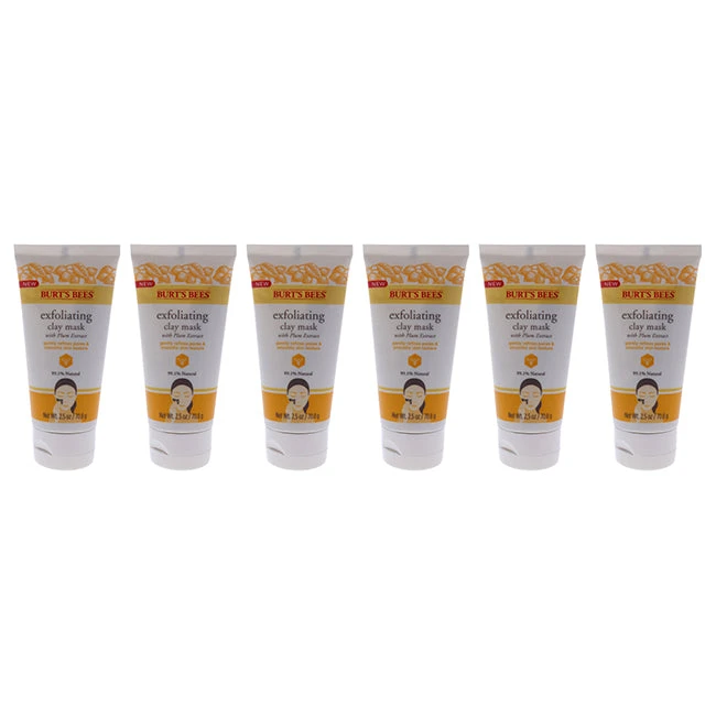 Burt's Bees Burts Bees Exfoliating Clay Mask By Burts Bees For Unisex - 2.5 Oz Mask - Pack Of 6 3 Burt's Bees Burts Bees Exfoliating Clay Mask By Burts Bees For Unisex - 2.5 Oz Mask - Pack Of 6