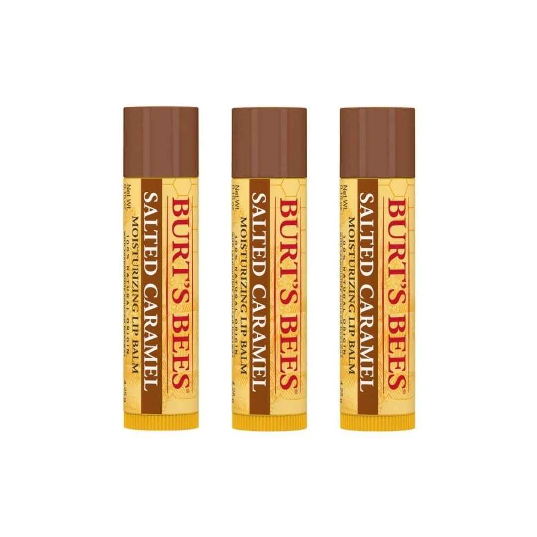 3 X Burt's Bees Salted Caramel Lip Balm 4.25g 3 3 X Burt's Bees Salted Caramel Lip Balm 4.25g