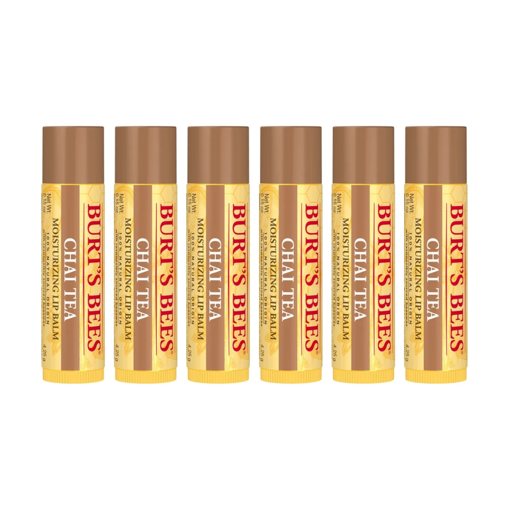6 X Burt's Bees Chai Tea Lip Balm 4.25g 3 6 X Burt's Bees Chai Tea Lip Balm 4.25g