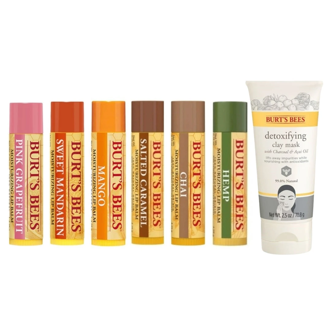 Burt's Bees Lip & Detoxifying Mask 7 Piece Set 3 Burt's Bees Lip & Detoxifying Mask 7 Piece Set