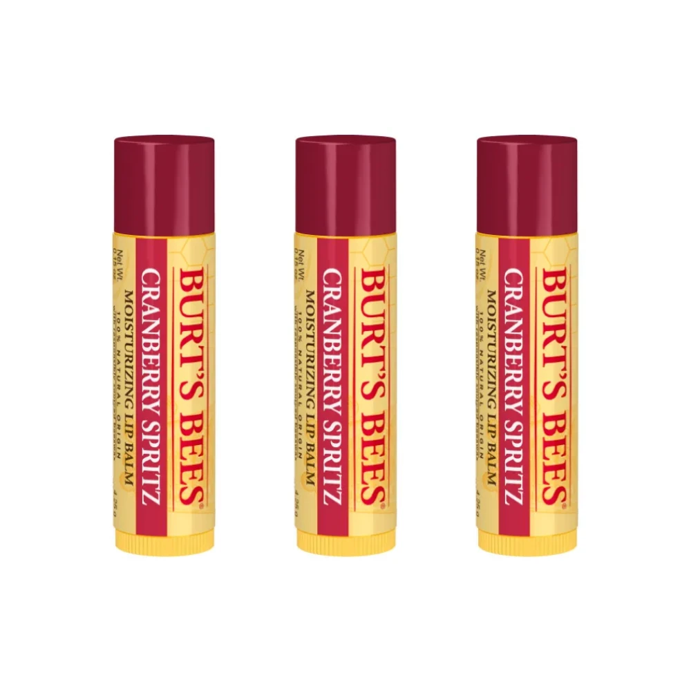 3 X Burt's Bees Cranberry Spritz Lip Balm 4.25g 3 3 X Burt's Bees Cranberry Spritz Lip Balm 4.25g