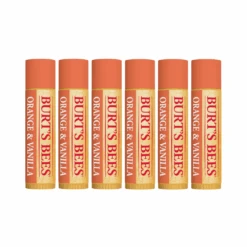 6 X Burt's Bees Orange & Vanilla Lip Balm 4.25g