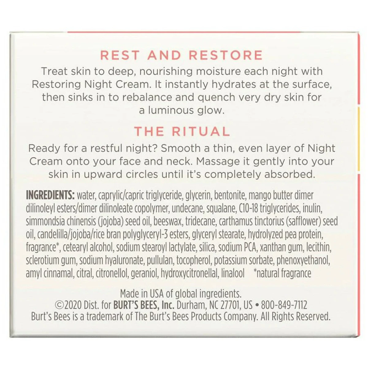 Burt's Bees Truly Glowing Night Face Cream 4 Burt's Bees Truly Glowing Night Face Cream - Image 2