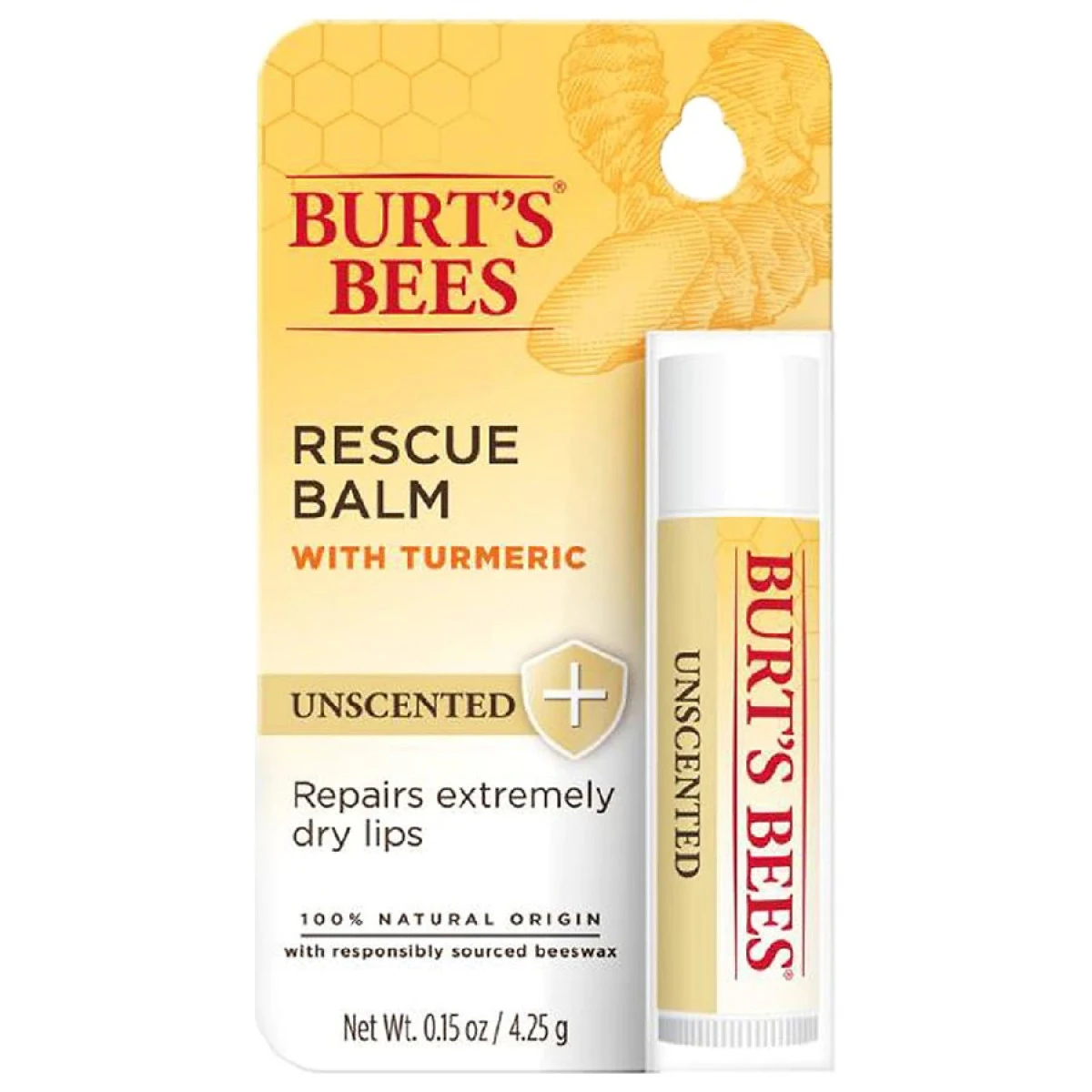 Burt's Bees Rescue Lip Balm Unscented 3 Burt's Bees Rescue Lip Balm Unscented